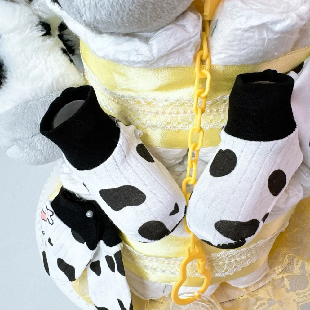 Cow Diaper Cake, Farm Baby Shower Gift